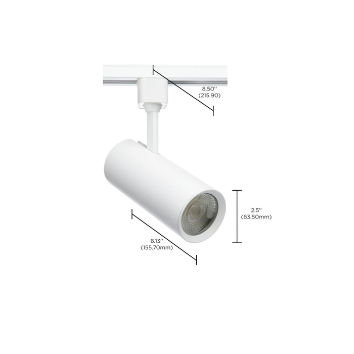 Track Head Nuvo TH611 20 Watt - LED Commercial Track Head - White - Cylinder - 24 Degree Beam Angle - H-Style Nuvo
