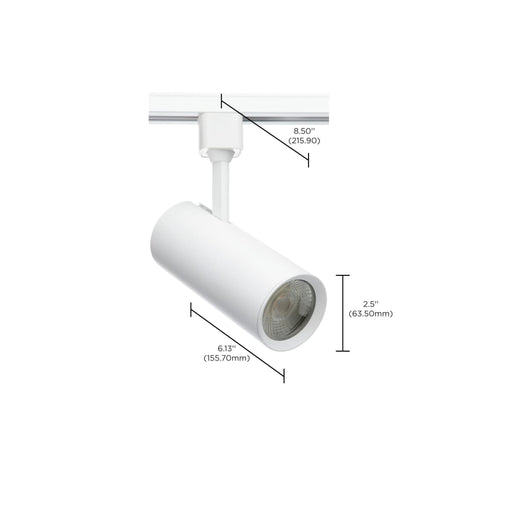 Track Head Nuvo TH613 20 Watt - LED Commercial Track Head - White - Cylinder - 36 Degree Beam Angle - H-Style Nuvo