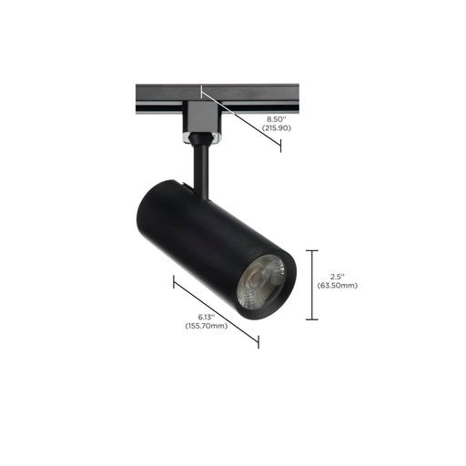 Track Head Nuvo TH614 20 Watt - LED Commercial Track Head - Black - Cylinder - 36 Degree Beam Angle - H-Style Nuvo