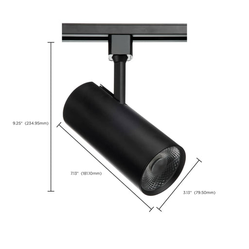 Track Head Nuvo TH624 30 Watt - LED Commercial Track Head - Black - Cylinder - 36 Degree Beam Angle - H-Style Nuvo