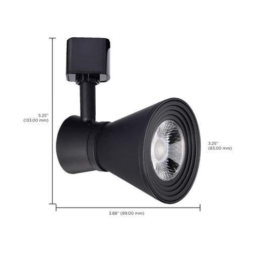 Track Head Nuvo TH631 12 Watt LED Cinch Track Head - 3000K - Matte Black Finish - H-Style Nuvo
