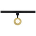 Track Head Nuvo TH633 12 Watt LED Cinch Track Head - 3000K - Matte Black and Brushed Brass Finish - H-Style Nuvo