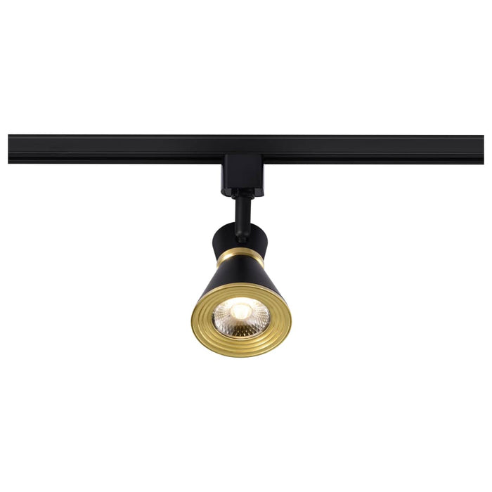 Track Head Nuvo TH633 12 Watt LED Cinch Track Head - 3000K - Matte Black and Brushed Brass Finish - H-Style Nuvo