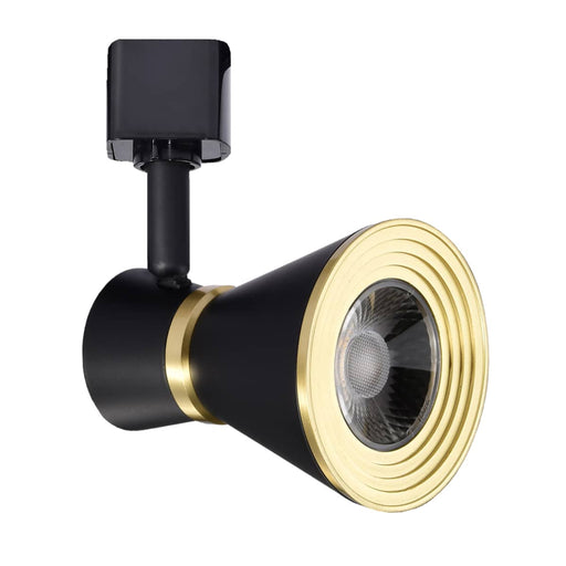 Track Head Nuvo TH633 12 Watt LED Cinch Track Head - 3000K - Matte Black and Brushed Brass Finish - H-Style Nuvo