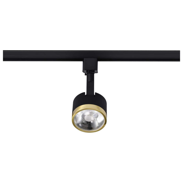 Track Head Nuvo TH635 12 Watt LED Track Head - Round - 3000K - Matte Black and Brushed Brass Finish - H-Style Nuvo