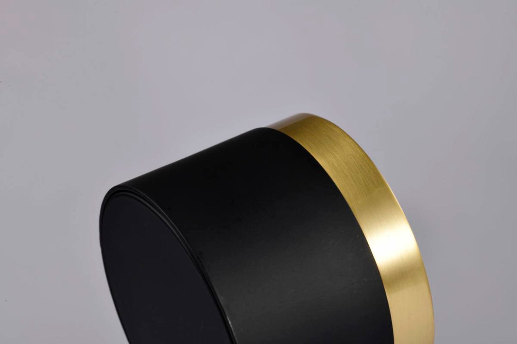 Track Head Nuvo TH635 12 Watt LED Track Head - Round - 3000K - Matte Black and Brushed Brass Finish - H-Style Nuvo