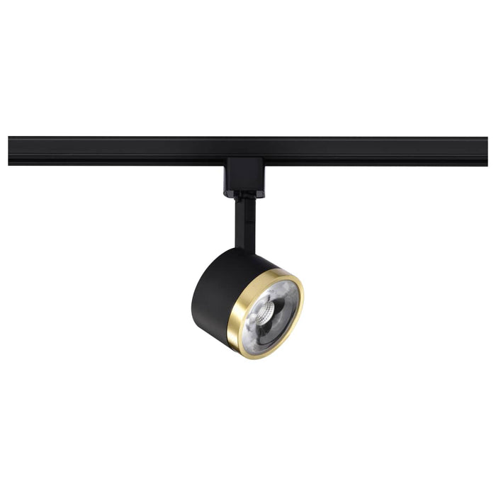 Track Head Nuvo TH635 12 Watt LED Track Head - Round - 3000K - Matte Black and Brushed Brass Finish - H-Style Nuvo