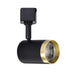 Track Head Nuvo TH637 12 Watt LED Small Cylindrical Track Head - 3000K - Matte Black and Brushed Brass Finish - H-Style Nuvo