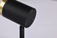 Track Head Nuvo TH637 12 Watt LED Small Cylindrical Track Head - 3000K - Matte Black and Brushed Brass Finish - H-Style Nuvo