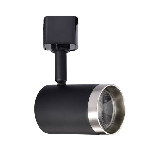 Track Head Nuvo TH638 12 Watt LED Small Cylindrical Track Head - 3000K - Matte Black and Brushed Nickel Finish - H-Style Nuvo