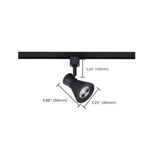 Track Head Nuvo TH641 12 Watt LED Cinch Track Head - 3000K - Matte Black Finish - H-Style Nuvo