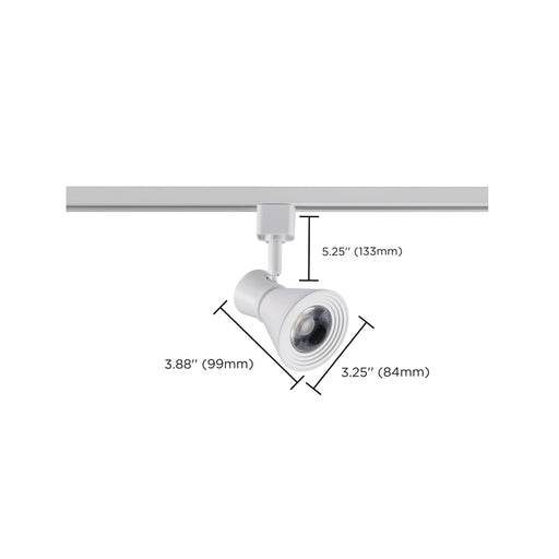 Track Head Nuvo TH642 12 Watt LED Cinch Track Head - 3000K - Matte White Finish - H-Style Nuvo