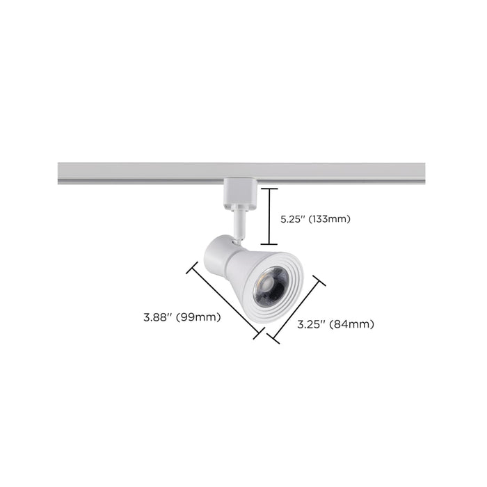 Track Head Nuvo TH642 12 Watt LED Cinch Track Head - 3000K - Matte White Finish - H-Style Nuvo