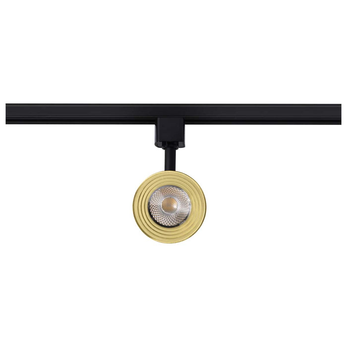 Track Head Nuvo TH643 12 Watt LED Cinch Track Head - 3000K - Matte Black and Brushed Brass Finish - H-Style Nuvo