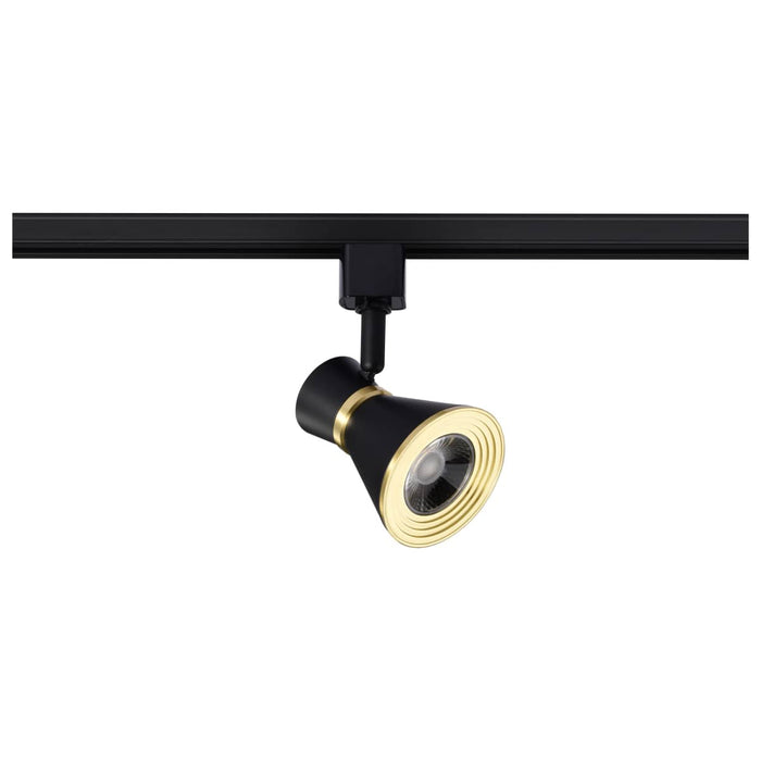 Track Head Nuvo TH643 12 Watt LED Cinch Track Head - 3000K - Matte Black and Brushed Brass Finish - H-Style Nuvo