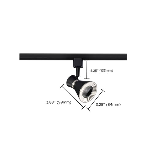 Track Head Nuvo TH644 12 Watt LED Cinch Track Head - 3000K - Matte Black and Brushed Nickel Finish - H-Style Nuvo