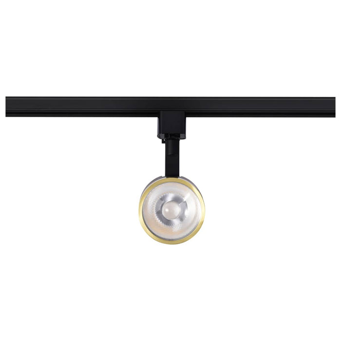 Track Head Nuvo TH645 12 Watt LED Track Head - Round - 3000K - Matte Black and Brushed Brass Finish - H-Style Nuvo