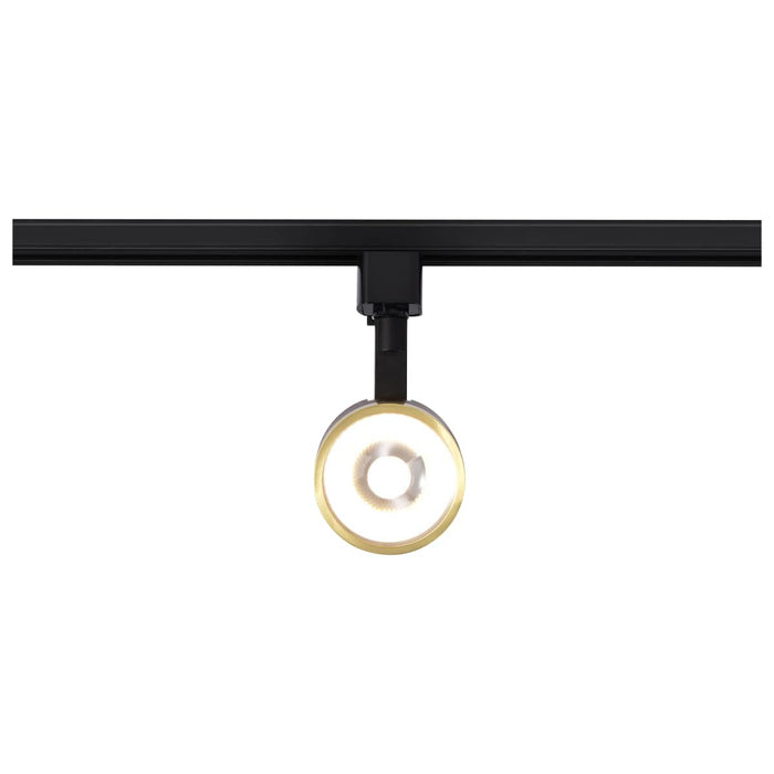 Track Head Nuvo TH645 12 Watt LED Track Head - Round - 3000K - Matte Black and Brushed Brass Finish - H-Style Nuvo