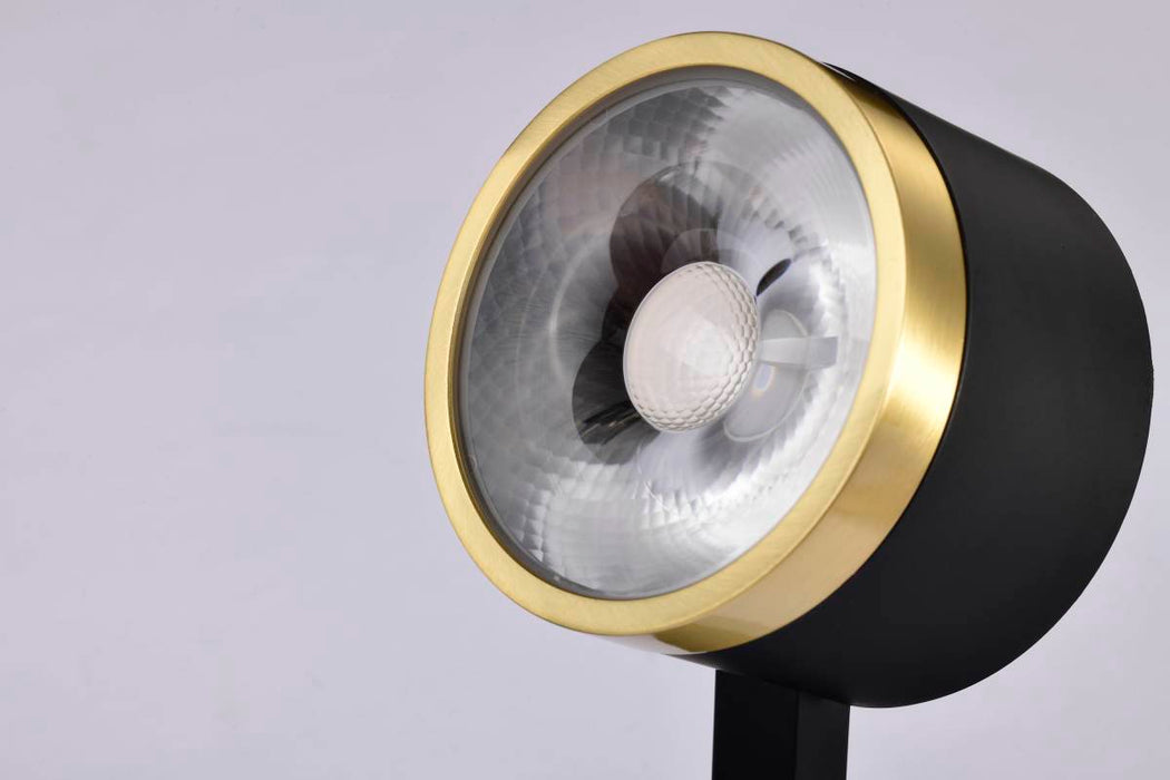 Track Head Nuvo TH645 12 Watt LED Track Head - Round - 3000K - Matte Black and Brushed Brass Finish - H-Style Nuvo