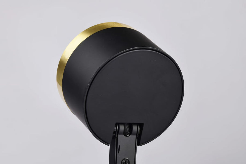 Track Head Nuvo TH645 12 Watt LED Track Head - Round - 3000K - Matte Black and Brushed Brass Finish - H-Style Nuvo