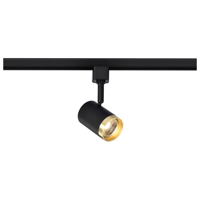 Track Head Nuvo TH647 12 Watt LED Small Cylindrical Track Head - 3000K - Matte Black and Brushed Brass Finish - H-Style Nuvo