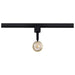 Track Head Nuvo TH647 12 Watt LED Small Cylindrical Track Head - 3000K - Matte Black and Brushed Brass Finish - H-Style Nuvo
