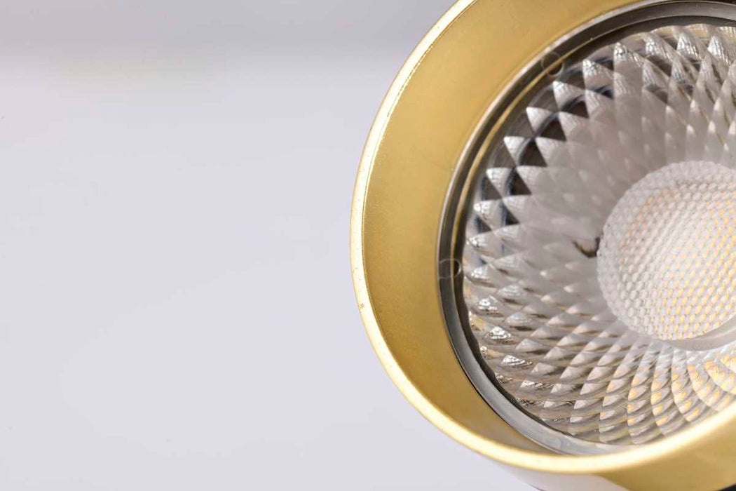 Track Head Nuvo TH647 12 Watt LED Small Cylindrical Track Head - 3000K - Matte Black and Brushed Brass Finish - H-Style Nuvo