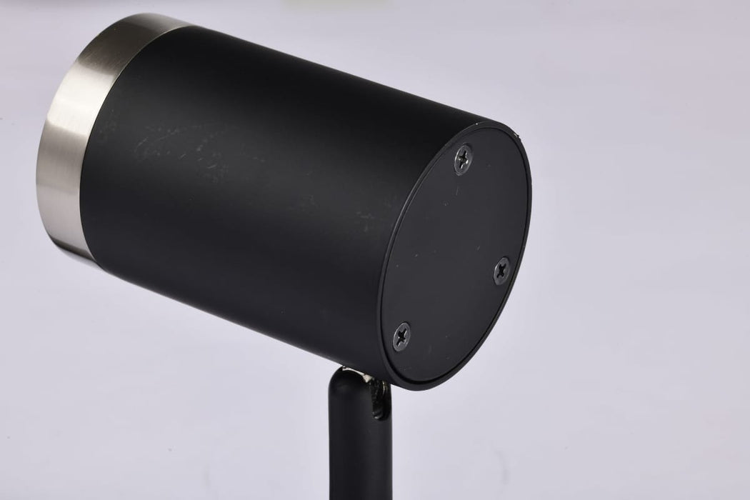 Track Head Nuvo TH648 12 Watt LED Small Cylindrical Track Head - 3000K - Matte Black and Brushed Nickel Finish - H-Style Nuvo
