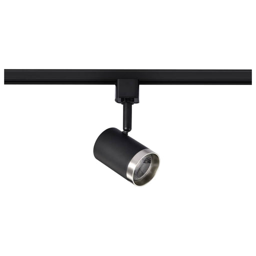 Track Head Nuvo TH648 12 Watt LED Small Cylindrical Track Head - 3000K - Matte Black and Brushed Nickel Finish - H-Style Nuvo