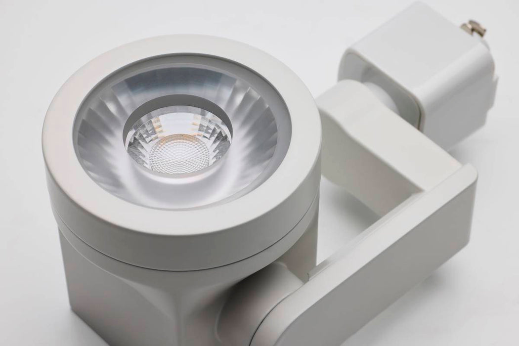 Track Head Nuvo TH651 Lantern - 12 Watt LED Track Head - 24 Degree Beam Spread - 3000K - White Finish - H-Style Nuvo