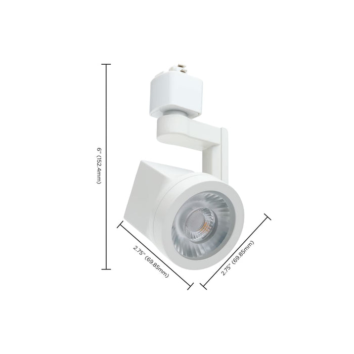 Track Head Nuvo TH651 Lantern - 12 Watt LED Track Head - 24 Degree Beam Spread - 3000K - White Finish - H-Style Nuvo