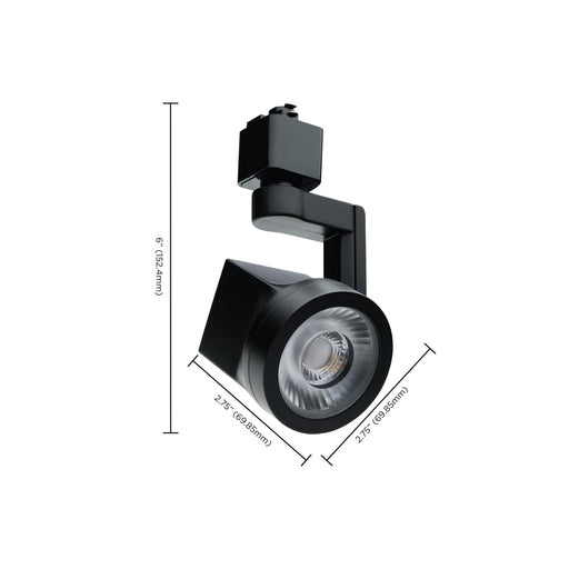 Track Head Nuvo TH652 Lantern - 12 Watt LED Track Head - 24 Degree Beam Spread - 3000K - Black Finish - H-Style Nuvo