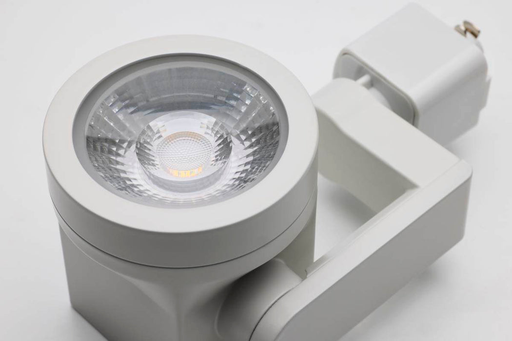 Track Head Nuvo TH661 Lantern - 12 Watt LED Track Head - 36 Degree Beam Spread - 3000K - White Finish - H-Style Nuvo
