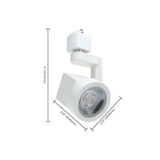 Track Head Nuvo TH661 Lantern - 12 Watt LED Track Head - 36 Degree Beam Spread - 3000K - White Finish - H-Style Nuvo