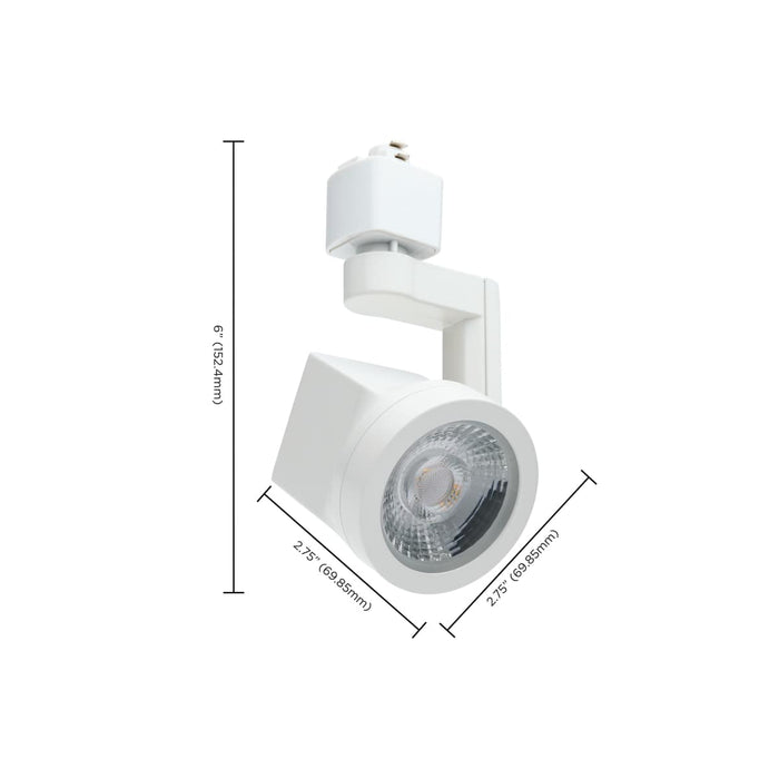 Track Head Nuvo TH661 Lantern - 12 Watt LED Track Head - 36 Degree Beam Spread - 3000K - White Finish - H-Style Nuvo