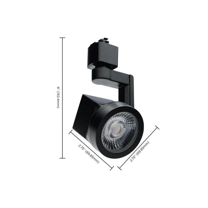 Track Head Nuvo TH662 Lantern - 12 Watt LED Track Head - 36 Degree Beam Spread - 3000K - Black Finish - H-Style Nuvo