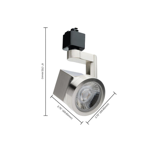 Track Head Nuvo TH663 Lantern - 12 Watt LED Track Head - 36 Degree Beam Spread - 3000K - Brushed Nickel Finish - H-Style Nuvo