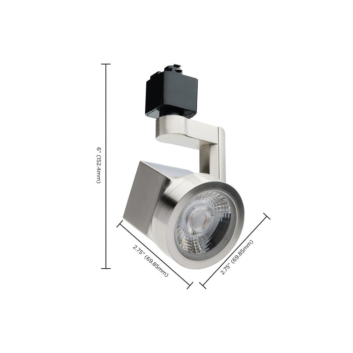 Track Head Nuvo TH663 Lantern - 12 Watt LED Track Head - 36 Degree Beam Spread - 3000K - Brushed Nickel Finish - H-Style Nuvo