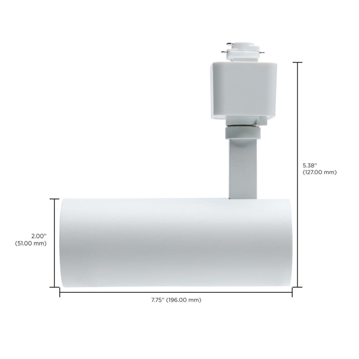 Track Head Nuvo TH701 10 Watt LED Track Head - 36 Degree Beam Spread - 5 CCT Selectable - Matte White Finish - H-Style Nuvo