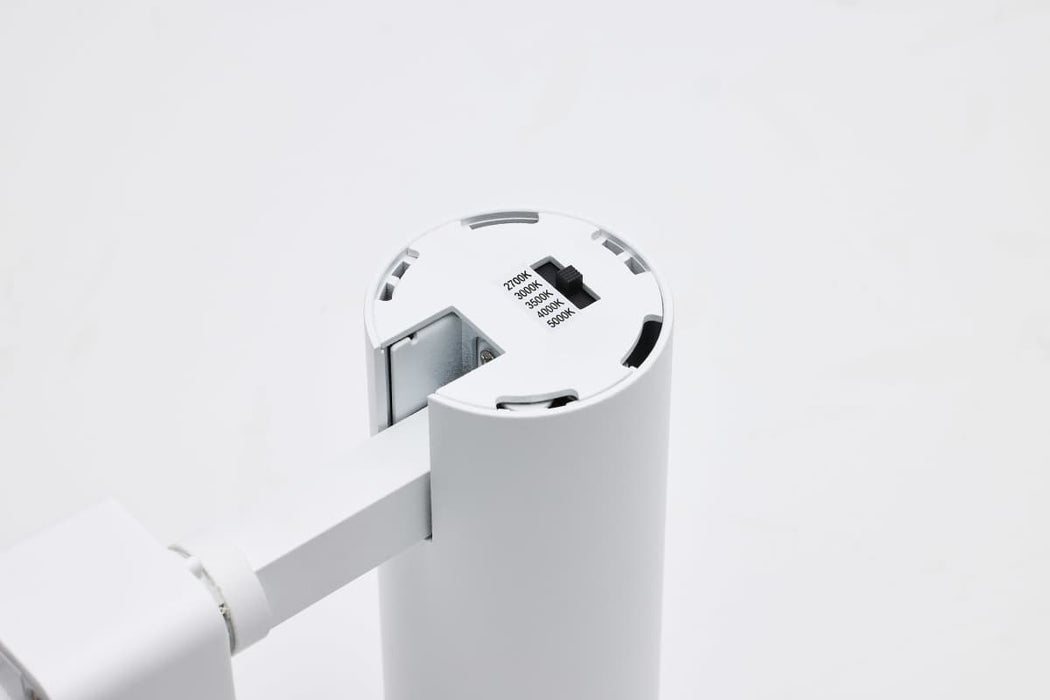 Track Head Nuvo TH703 10 Watt LED Track Head - 48 Degree Beam Spread - 5 CCT Selectable - Matte White Finish - H-Style Nuvo