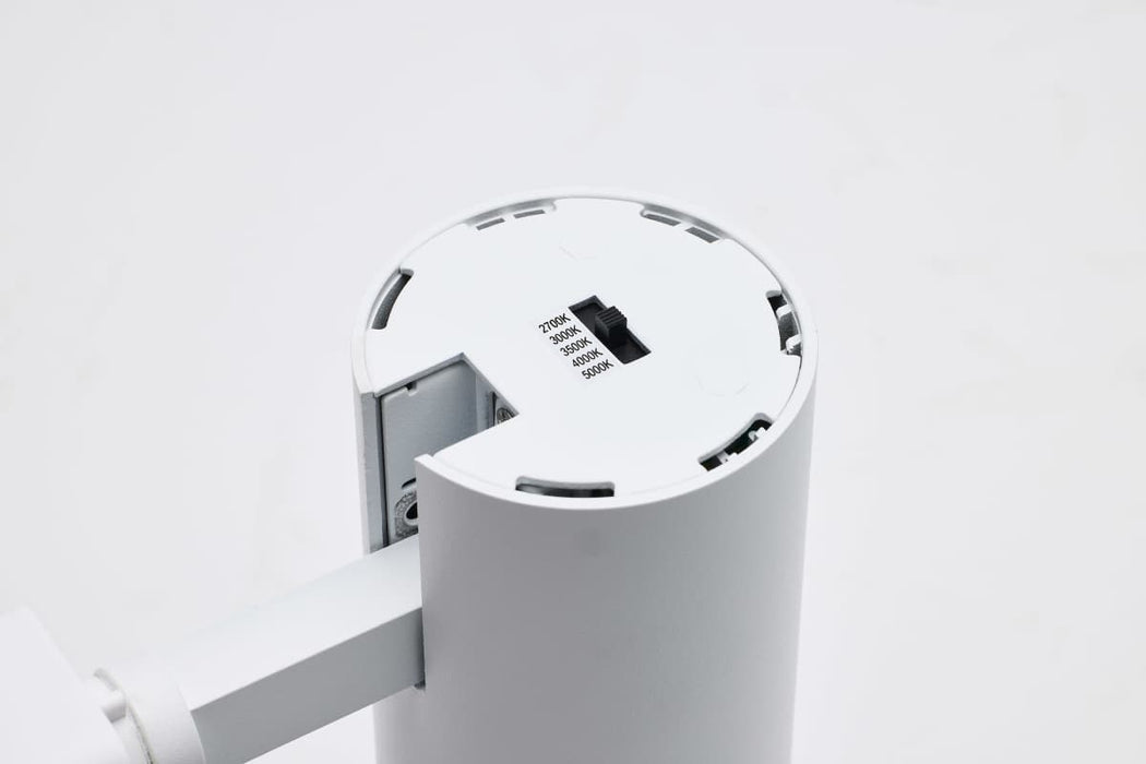 Track Head Nuvo TH711 20 Watt LED Track Head - 36 Degree Beam Spread - 5 CCT Selectable - Matte White Finish - H-Style Nuvo