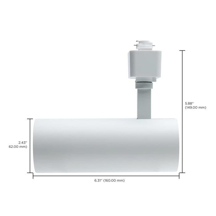 Track Head Nuvo TH713 20 Watt LED Track Head - 48 Degree Beam Spread - 5 CCT Selectable - Matte White Finish - H-Style Nuvo