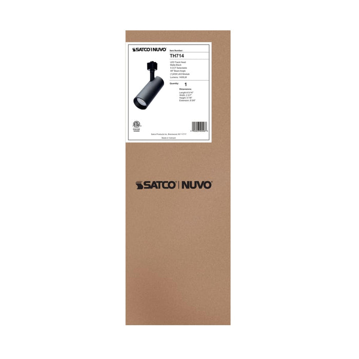 Track Head Nuvo TH714 20 Watt LED Track Head - 48 Degree Beam Spread - 5 CCT Selectable - Matte Black Finish - H-Style Nuvo