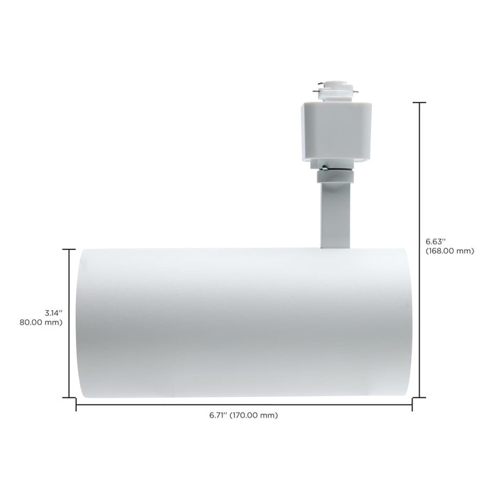 Track Head Nuvo TH721 30 Watt LED Track Head - 36 Degree Beam Spread - 5 CCT Selectable - Matte White Finish - H-Style Nuvo