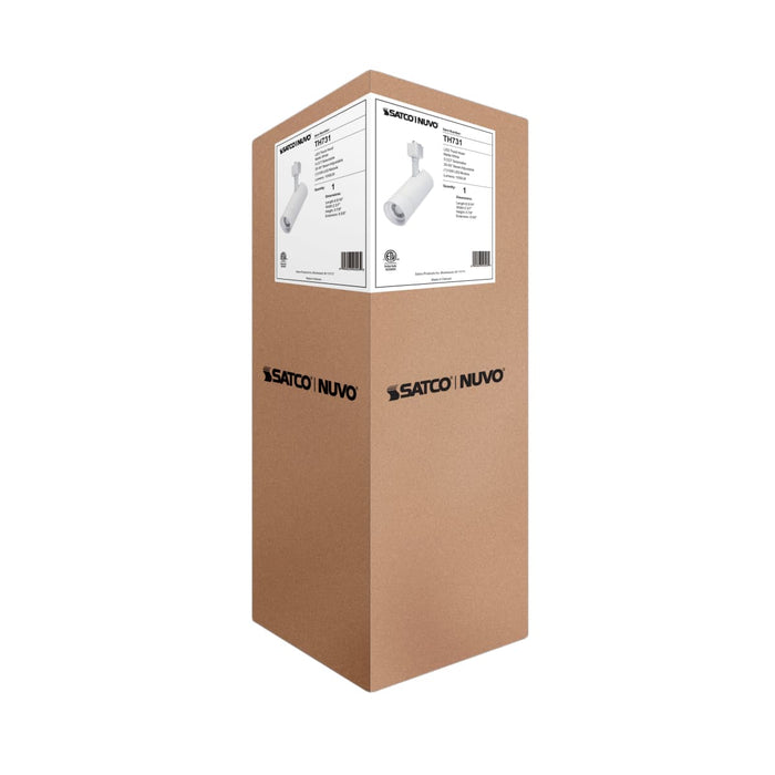 Track Head Nuvo TH731 15 Watt LED Track Head - 20 to 50 Degree Adjustable Beam Spread - CCT Selectable - Matte White Finish - H-Style Nuvo