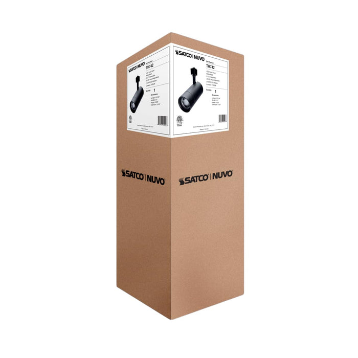 Track Head Nuvo TH742 30 Watt LED Track Head - 20 to 50 Degree Adjustable Beam Spread - CCT Selectable - Matte Black Finish - H-Style Nuvo