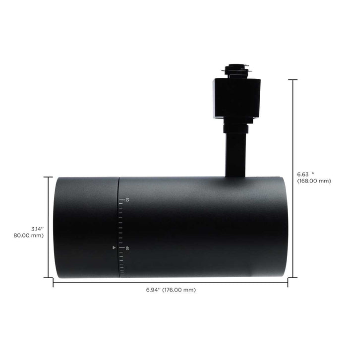 Track Head Nuvo TH742 30 Watt LED Track Head - 20 to 50 Degree Adjustable Beam Spread - CCT Selectable - Matte Black Finish - H-Style Nuvo