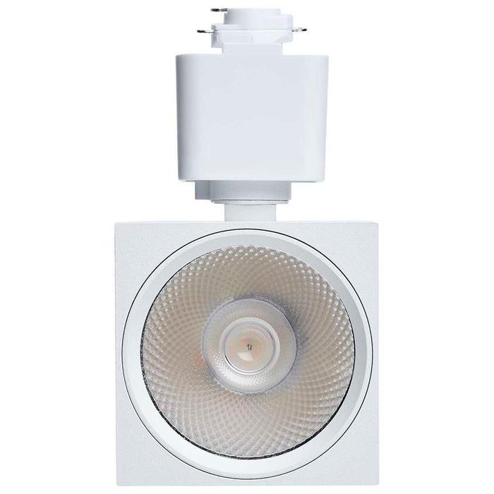 Track Head Satco TH751 8 Watt LED Track Head - 2700K/3000K/3500K/4000K/5000K CCT Selectable - Dim to Warm - H Style - 36 Degree Beam Angle - 120 Volt - White - Square Satco