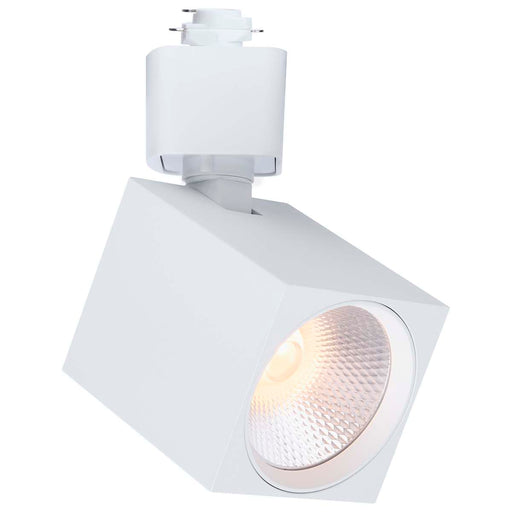 Track Head Satco TH751 8 Watt LED Track Head - 2700K/3000K/3500K/4000K/5000K CCT Selectable - Dim to Warm - H Style - 36 Degree Beam Angle - 120 Volt - White - Square Satco