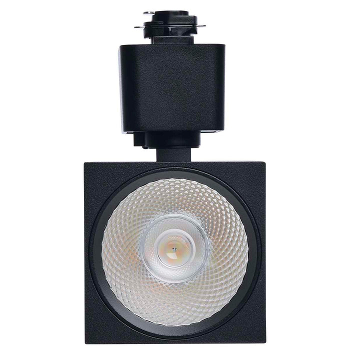 Track Head Satco TH752 8 Watt LED Track Head - 2700K/3000K/3500K/4000K/5000K CCT Selectable - Dim to Warm - H Style - 36 Degree Beam Angle - 120 Volt - Black - Square Satco
